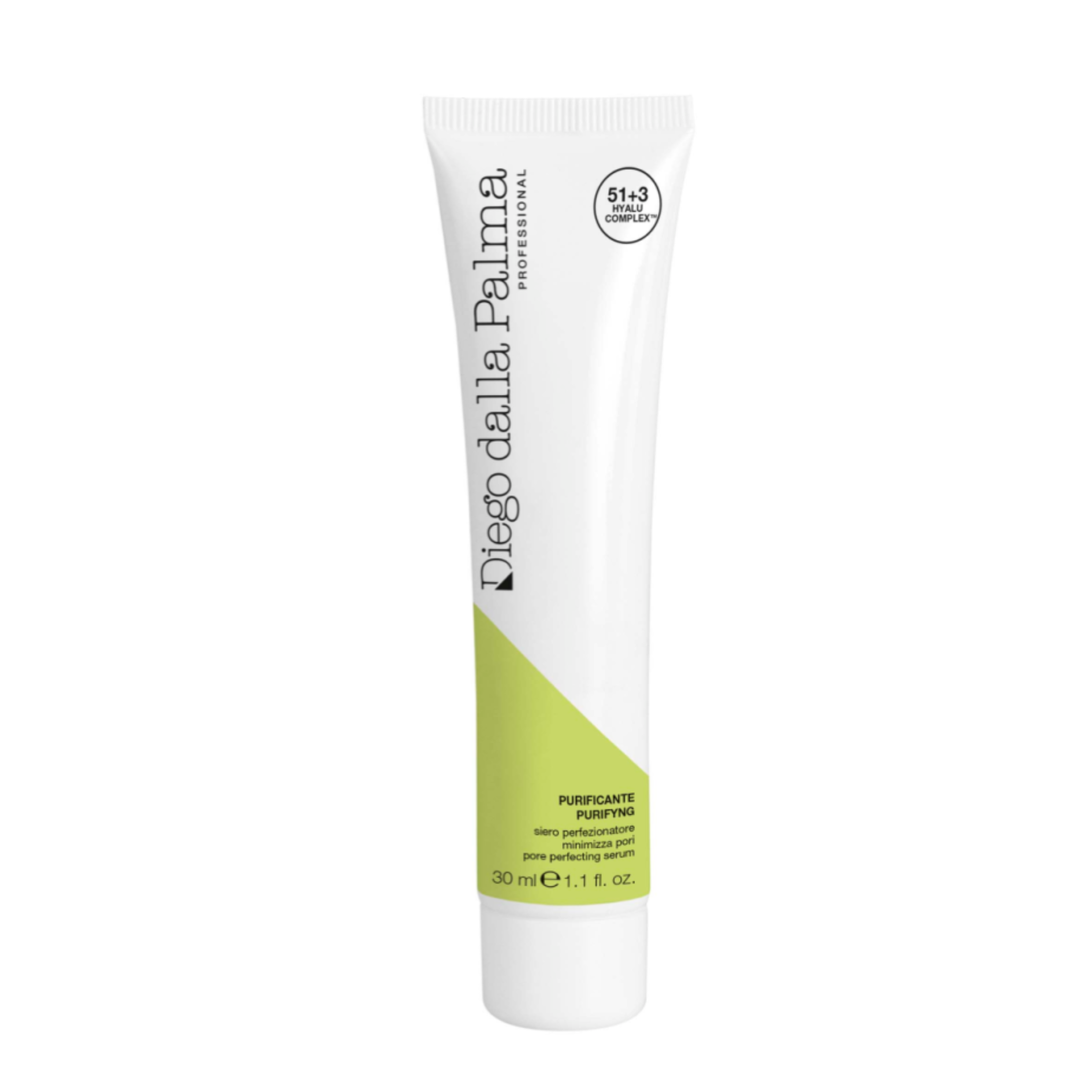 Skincare tube with 'Diego Dalla Palma' branding on a white background