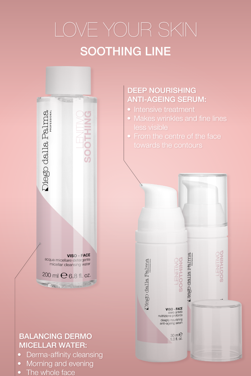 Diego_Dalla_Palma_Professional_SoothingMicellar Water and Deeply Nourishing Serum poster