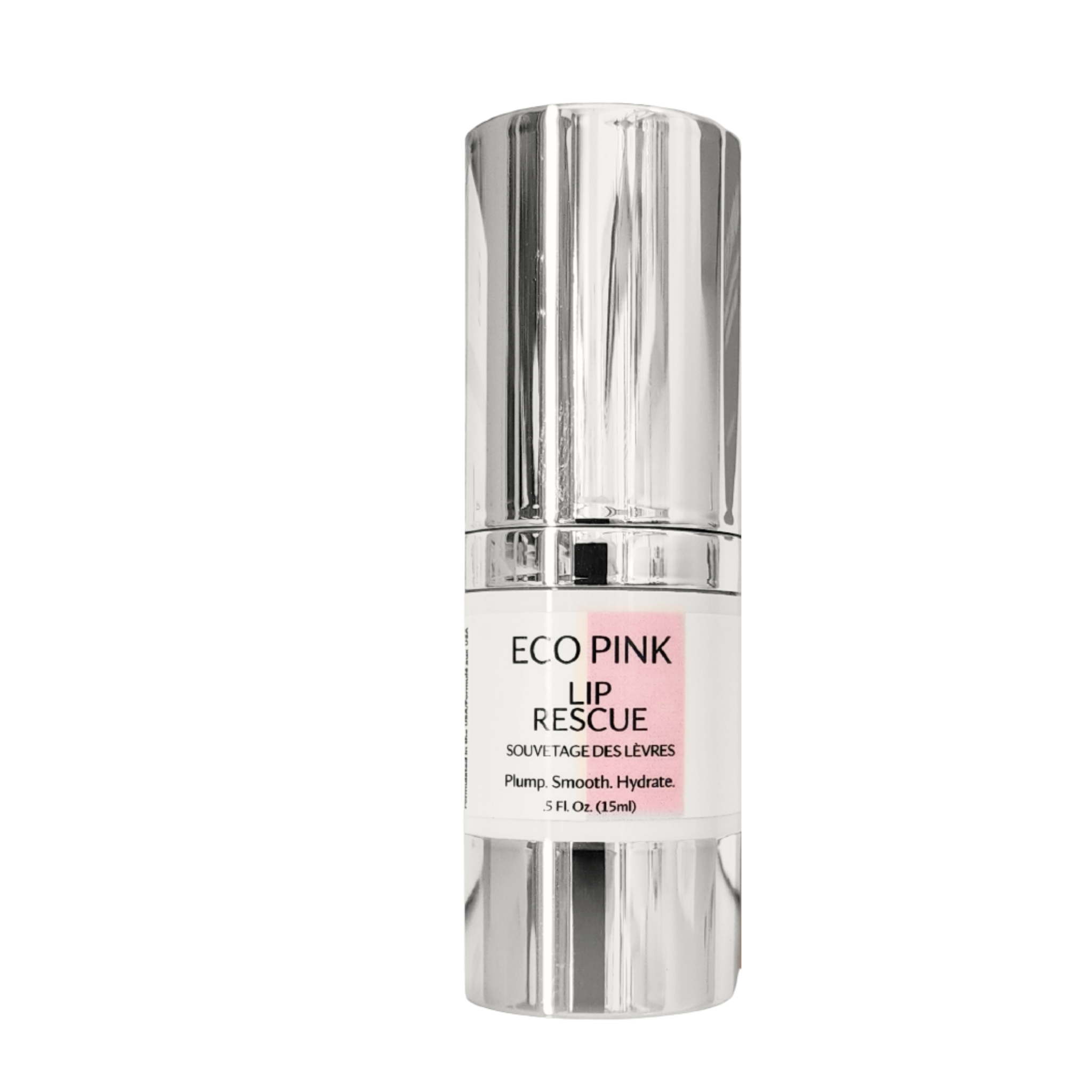 ECO PINK Lip Rescue bottle on a white background