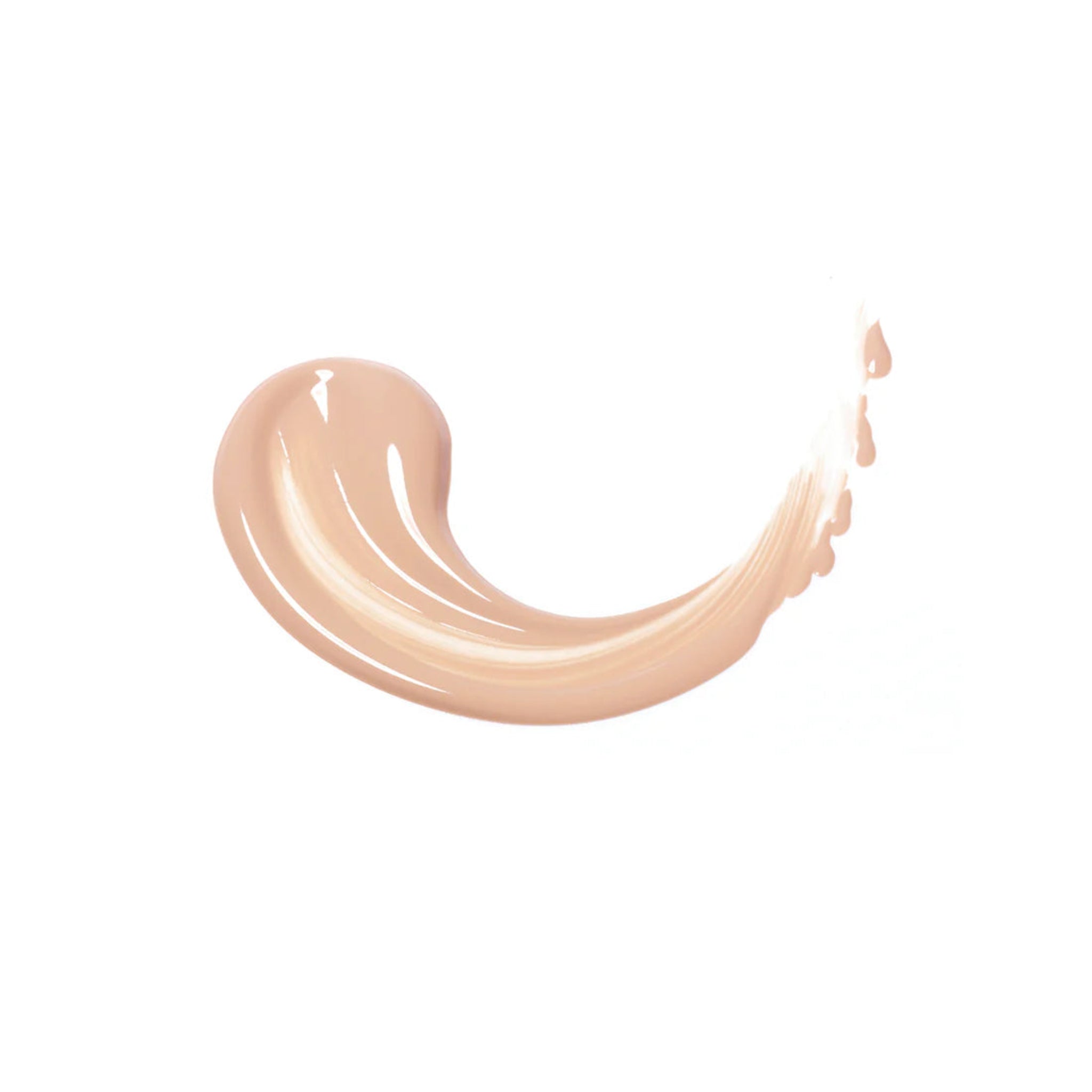 Beige cosmetic cream swatch on a white background