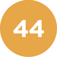 Number 44 inside a yellow circle