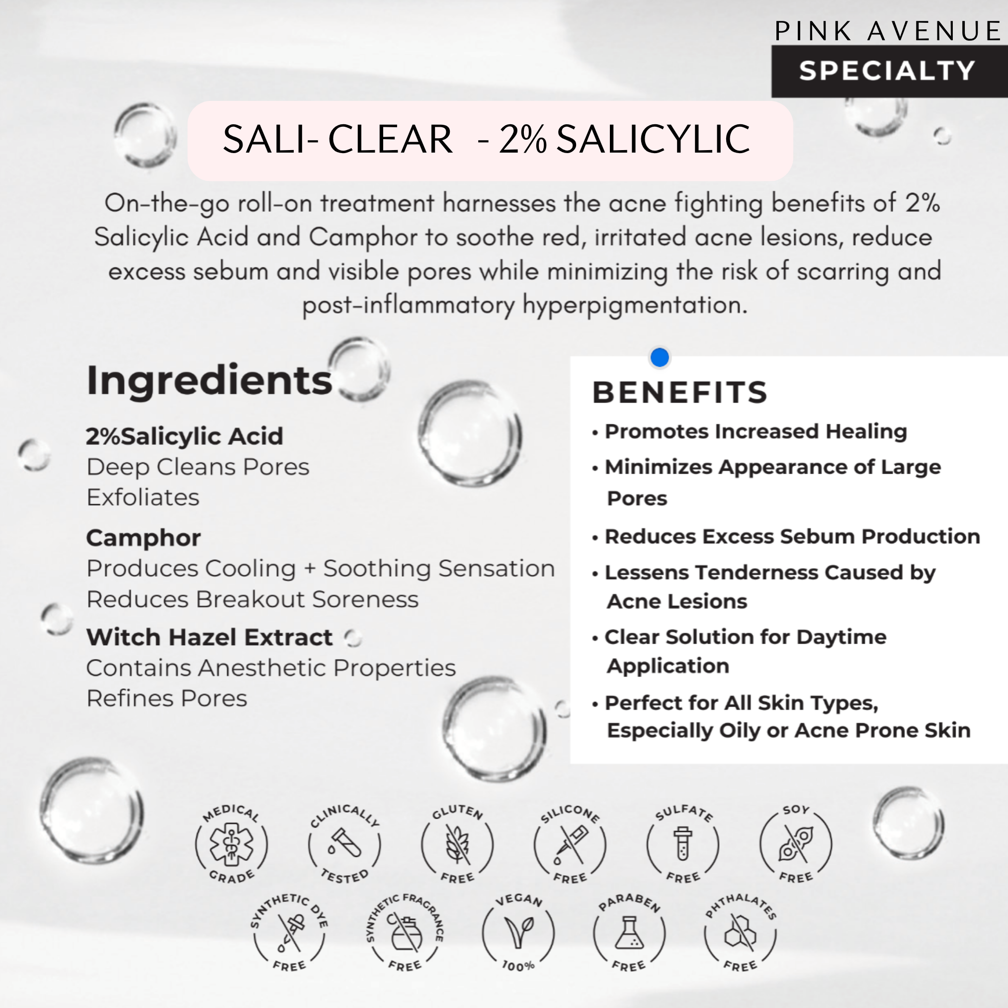 Sali Clear | 2% Salicylic Acid Acne Roll-On Treatment