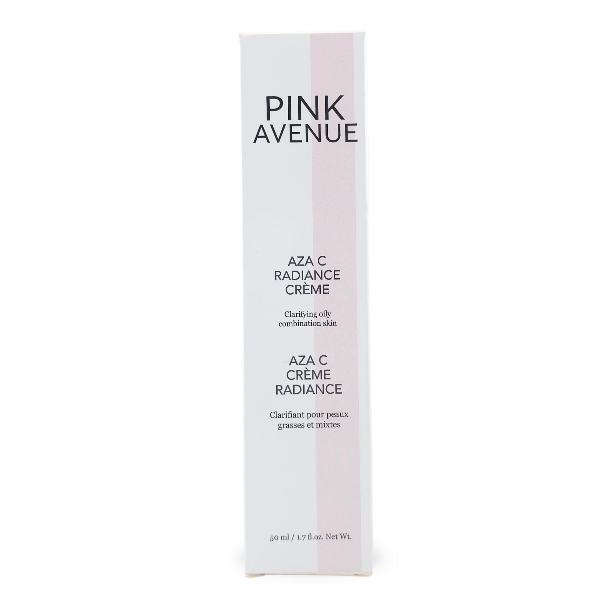 Pink Avenue Aza C Radiance Cream box packaging, Canadian Skin Care