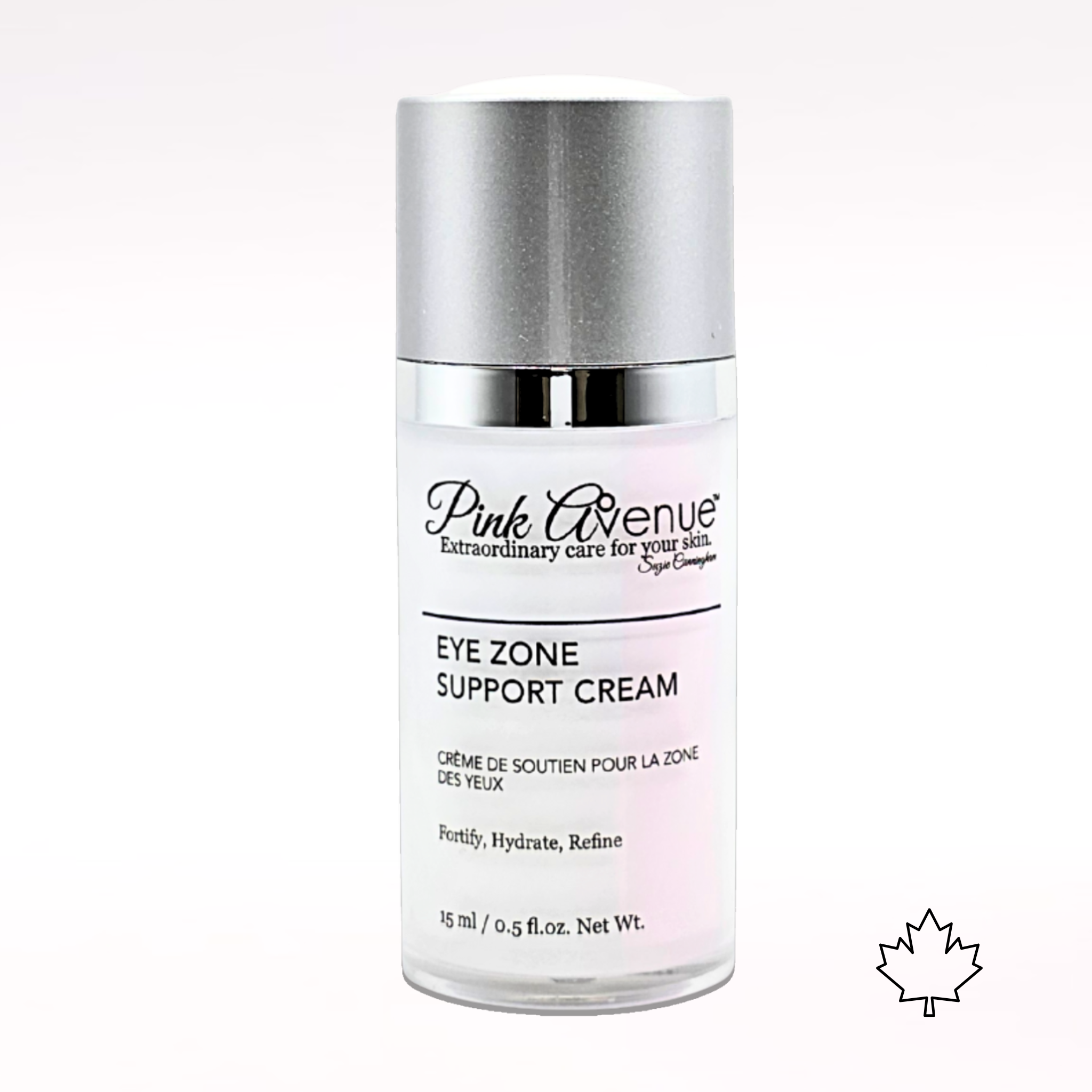 Pink Avenue Eye Zone Support Cream bottle on a white background