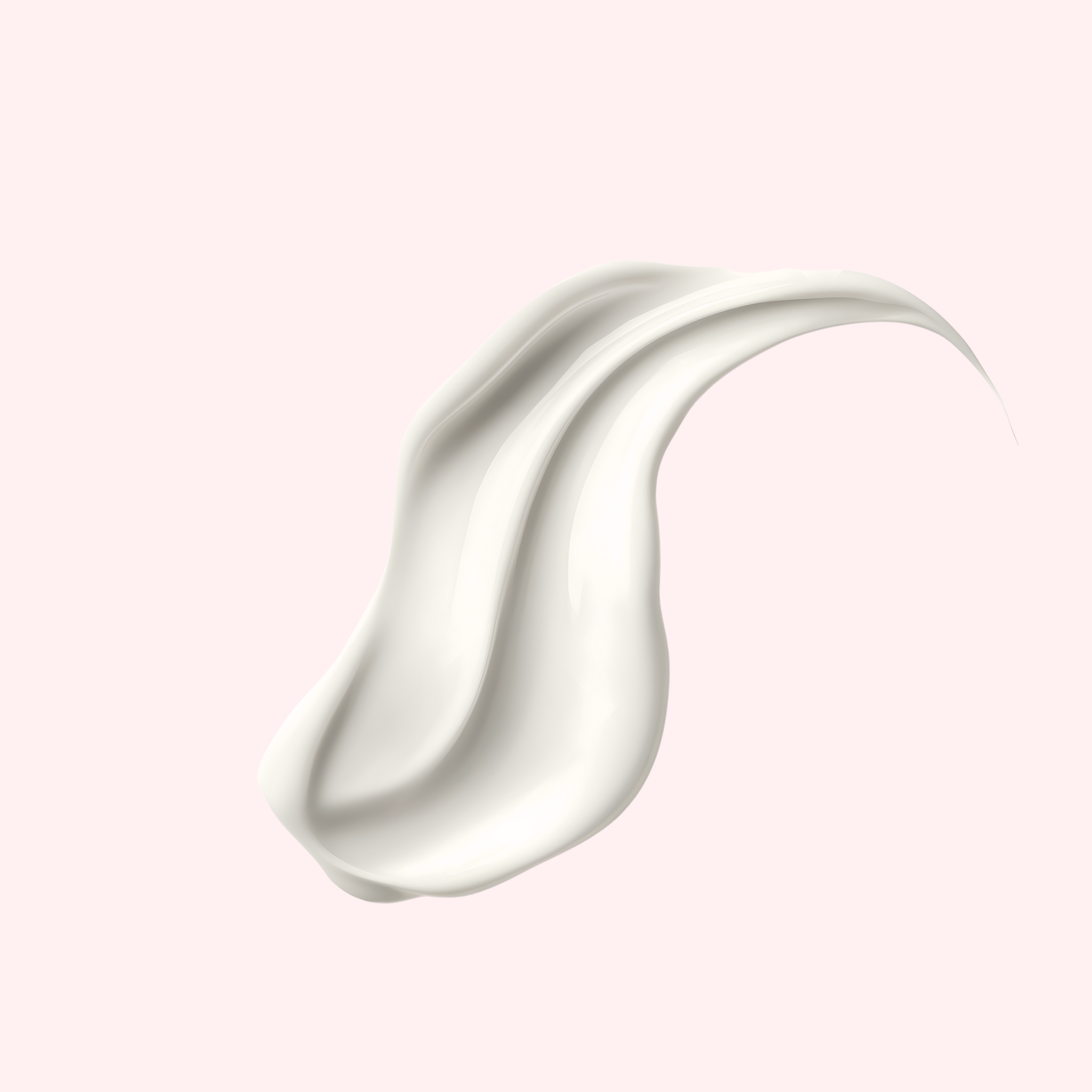 Pink Avenue White cream smear on a light pink background