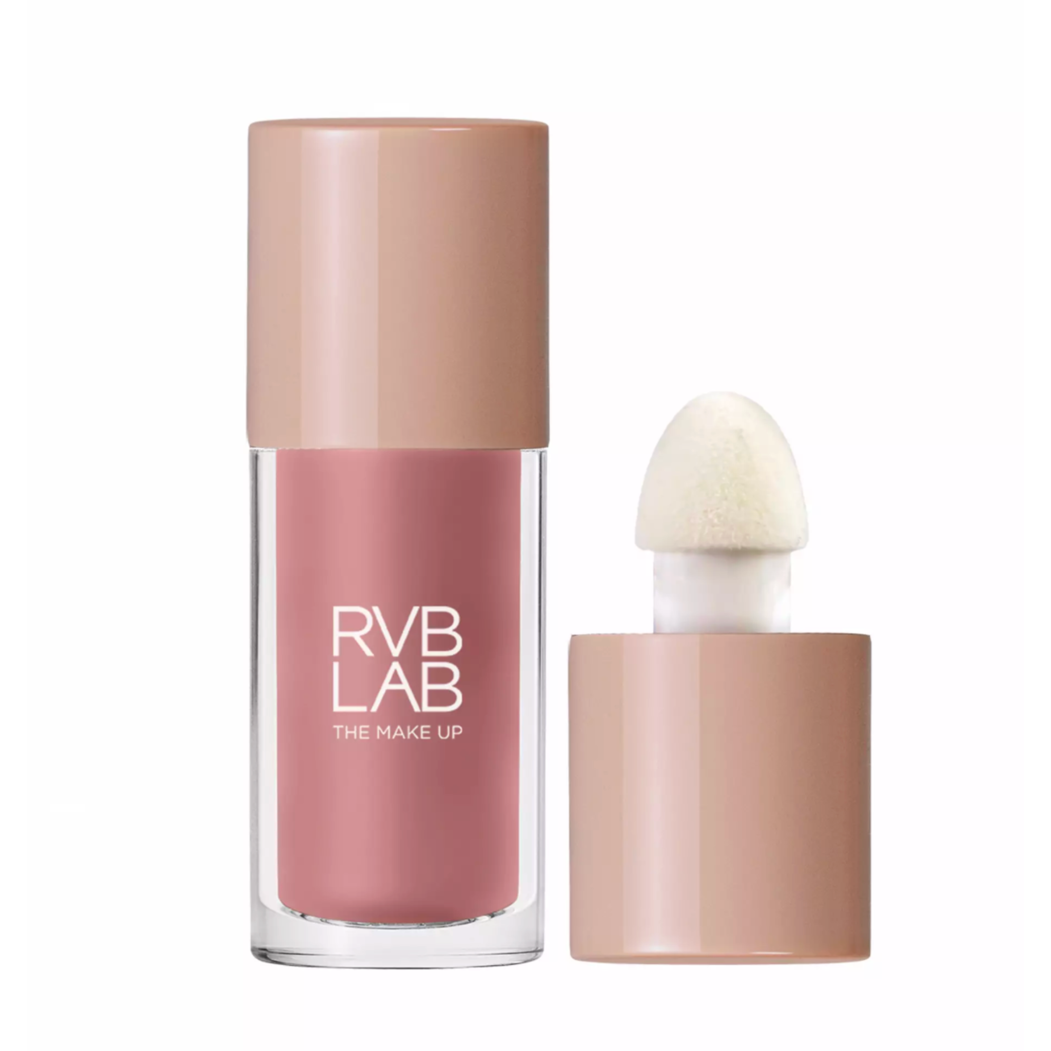 RVB LAB makeup product with applicator on a white background