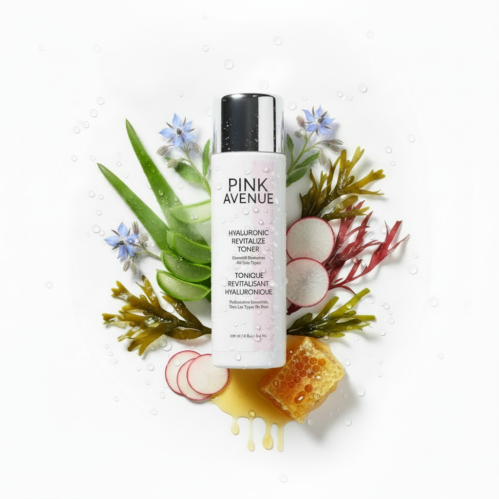 Hyaluronic Revitalize Toner Flat Lay - Clean