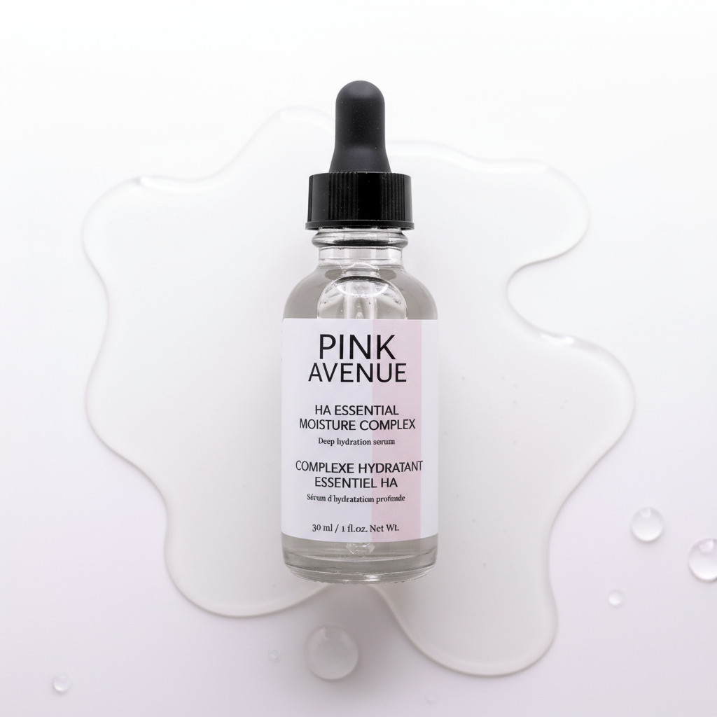 Pink Avenue HA Essential Moisture Complex Flat Lay