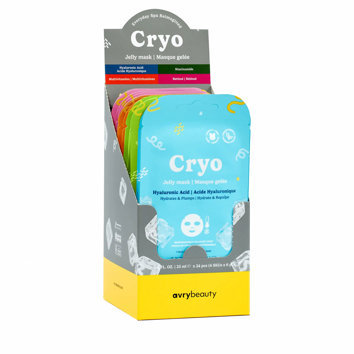 Cryo Jelly Sheet Masks – 24-Mask Assorted Multi Pack