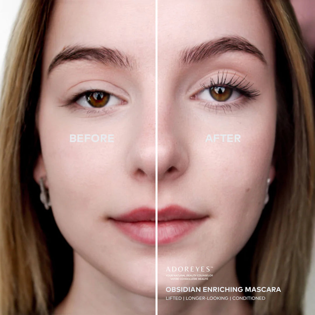 Before after of Adoreyes mascara 
