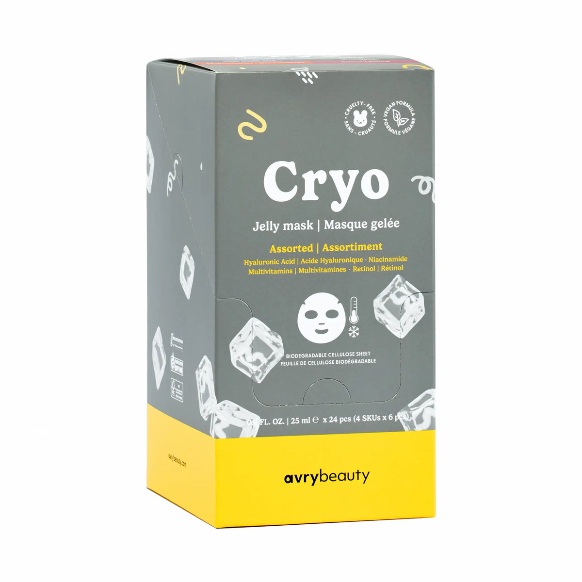Cryo Jelly Sheet Masks – 24-Mask Assorted Multi Pack