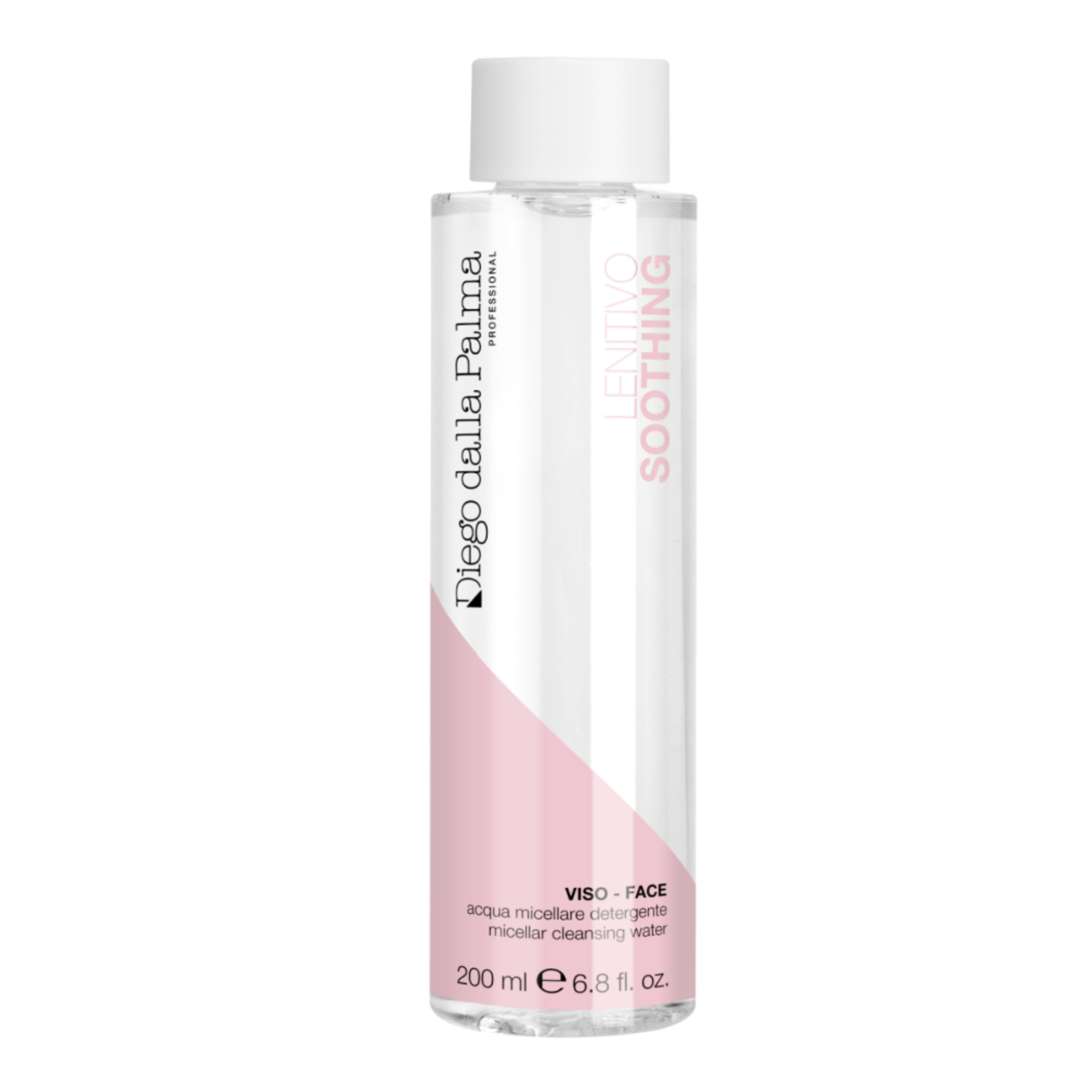 Bottle of Diego Dalla Palma facial cleansing water on a white background