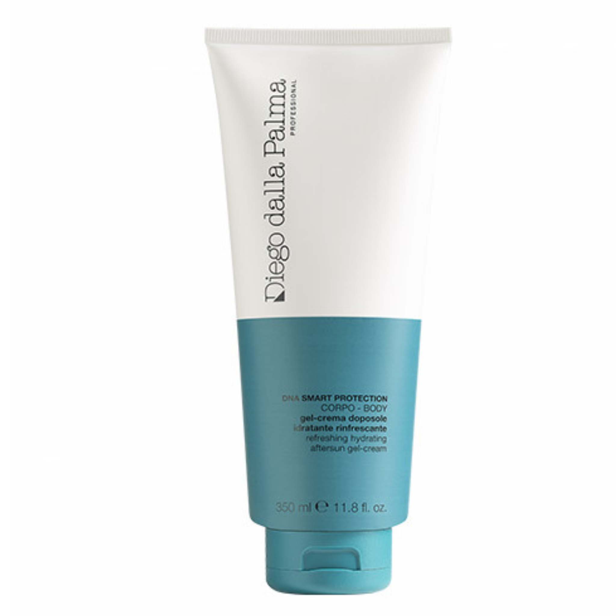 Tube of Diego Dalla Palma after-sun gel-cream on a white background