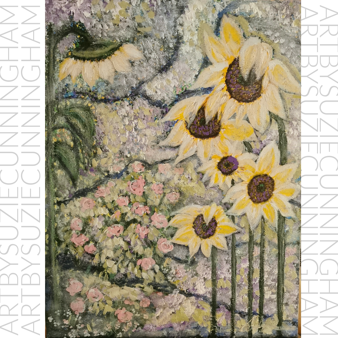 Suzie Cunningham painting &mdash; Sunflower