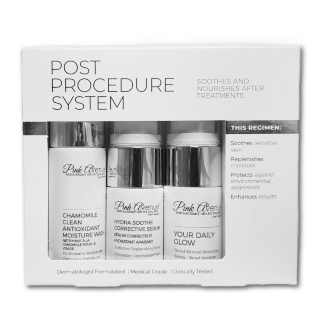 Pink Avenue Post Procedure System - Cleanser, Serum, Cream - 60ml, Toronto, ON Canada