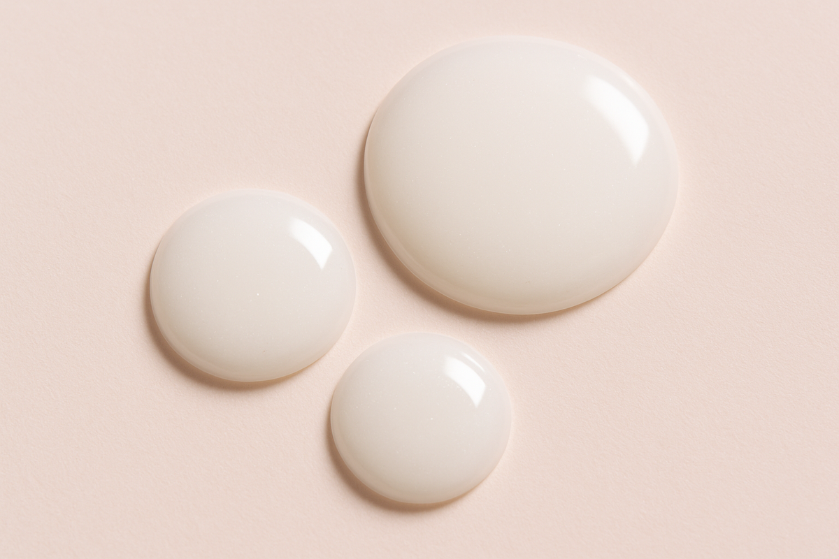 Three drops of Pink Avenue CellTec Hydra Serum, Product of Canada 