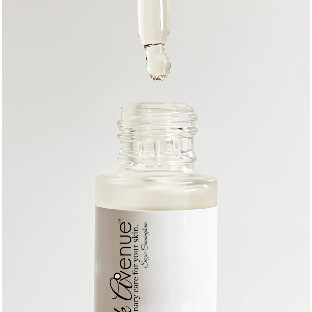 Pink Avenue Daily Glow Face Oil dropper bottle - dermatologist Formulated multi-purpose facial oil with fruit extracts and salicylic acid for brightening skin appearance and daily glow, shipped from Toronto"
