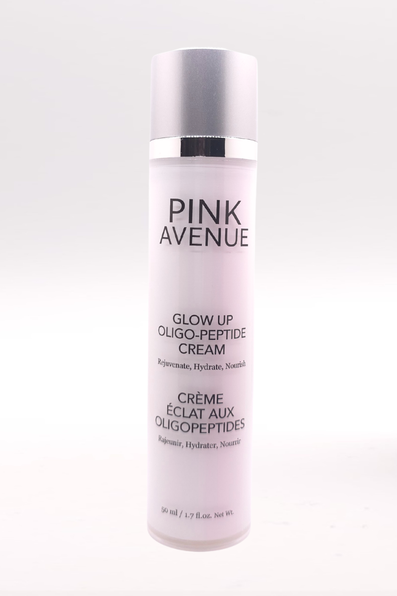 Pink Avenue Glow Up Oligo Peptide Cream,  lux cream , Oligopeptide formula for aging, dry skin.  Canadian Skin Care 