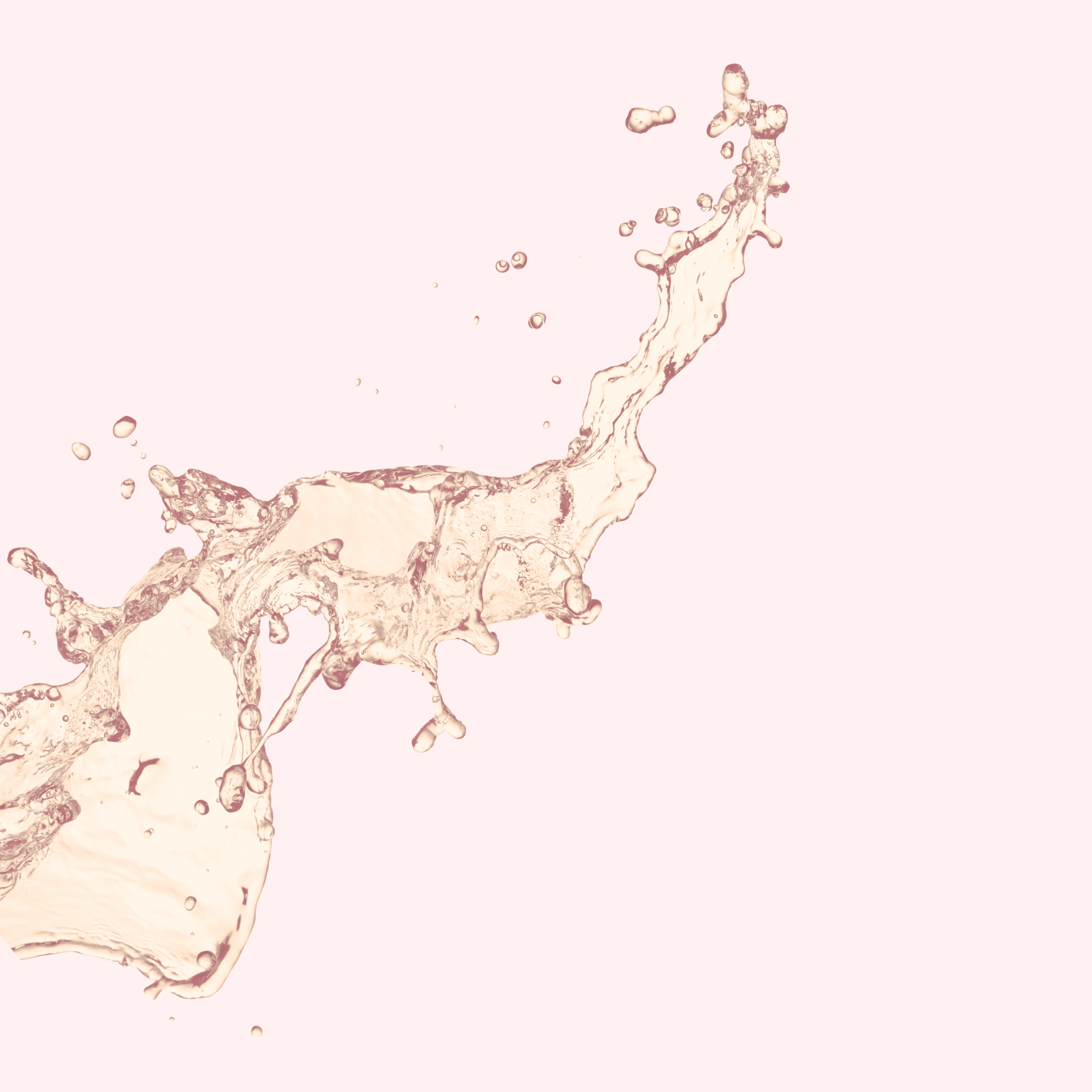  splash of rose gold liquid on a light pink background_ Pink Avenue Canadian Toner 