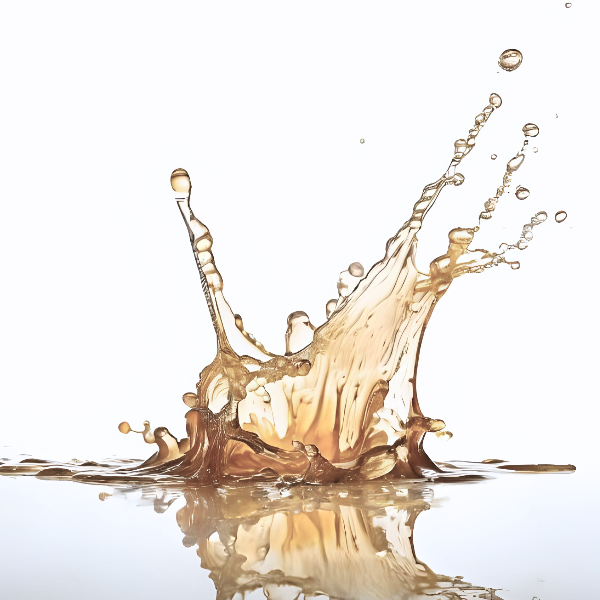 Toner splash on a white background 