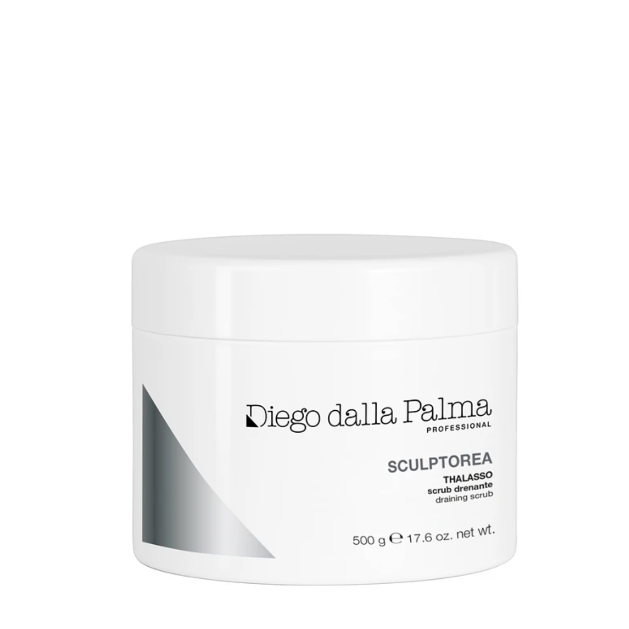 白色背景上的 ddp thalasso 磨砂膏 