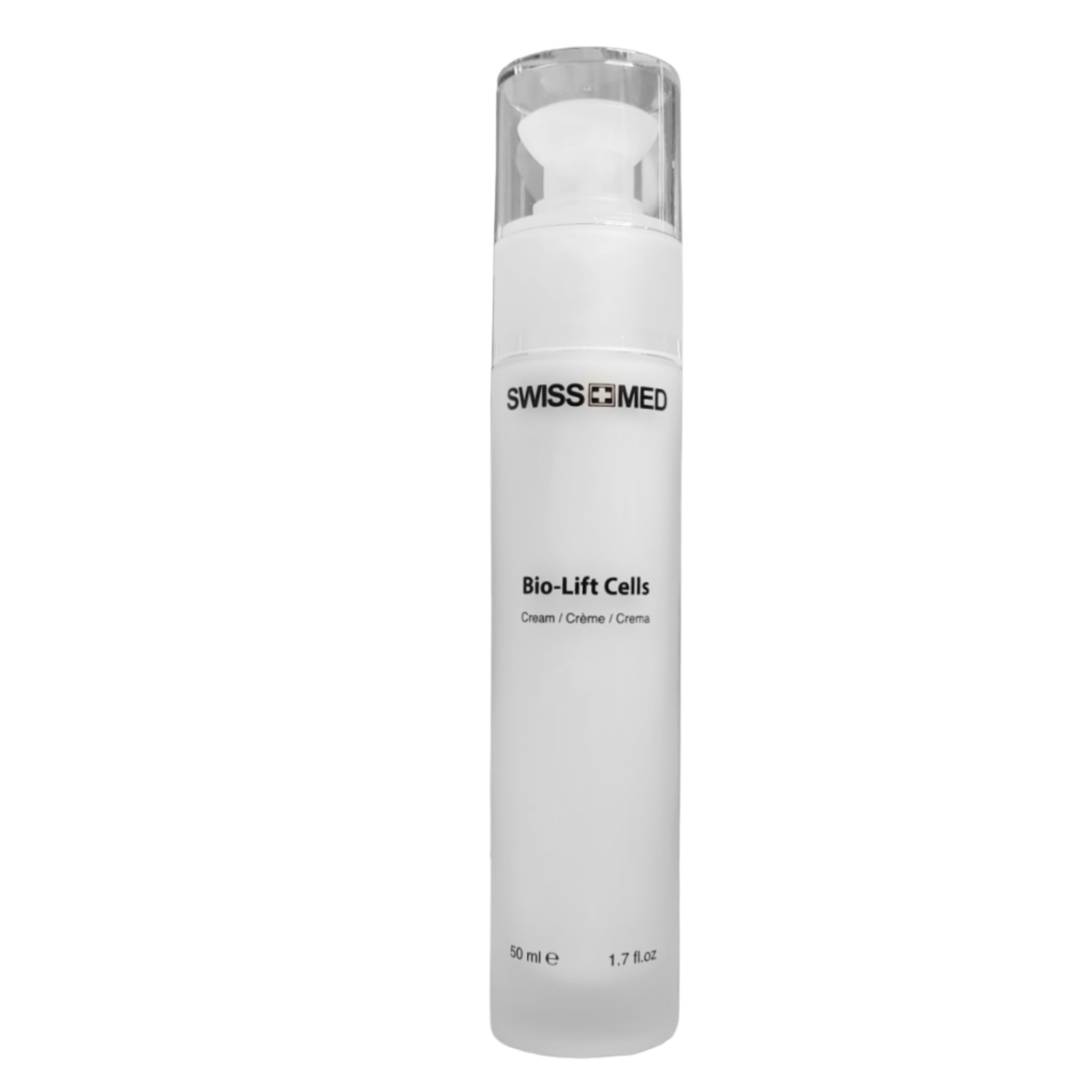Swiss Med Bio-Lift Cells cream bottle on a white background