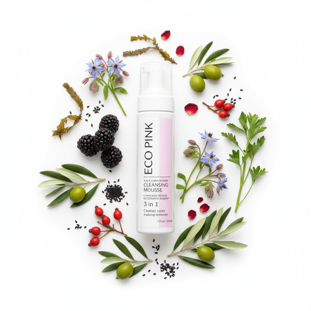 ECO Pink Cleansing Mousse - Clear Label