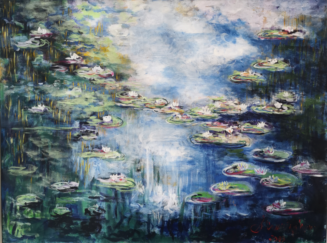 Suzie Cunningham painting &mdash; Lily Pond