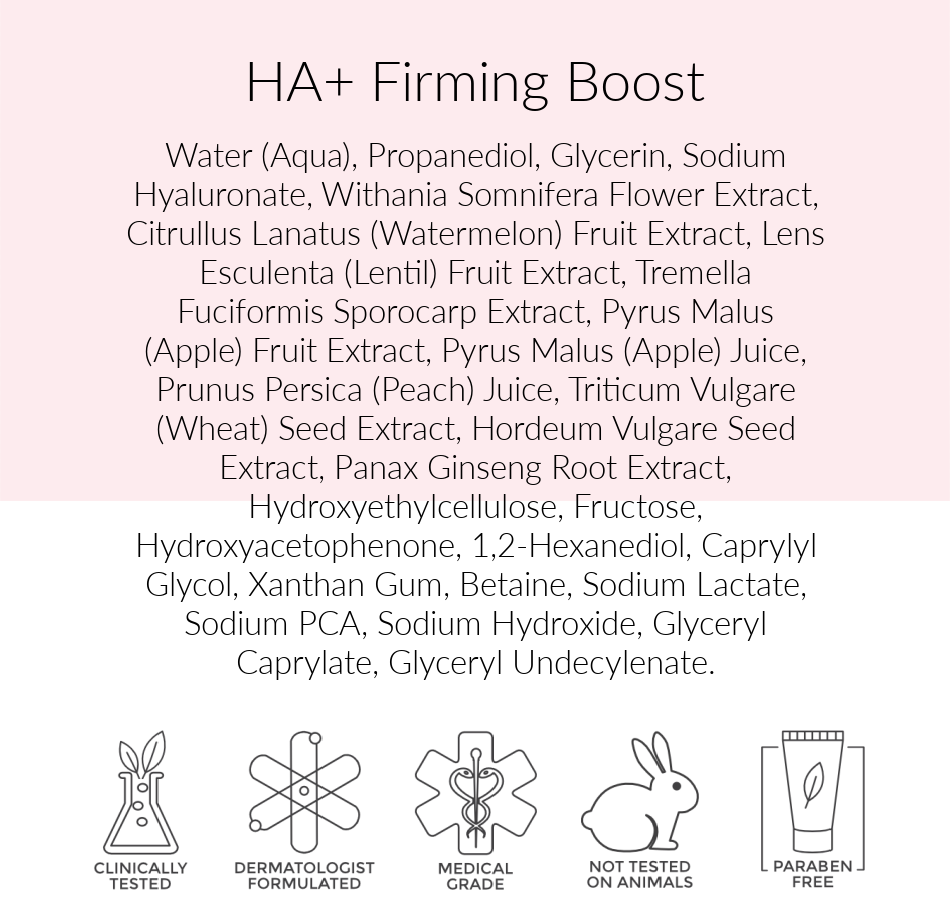 Dermatologist Formulated Serum, HA+ Firming Boost, Pink Avenue